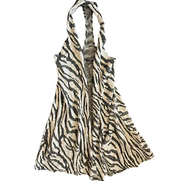 The Pyramid Collection Tops - Pyramid Collection Zebra Print Sleeveless Open Front Vest T-Back Women’s Large
